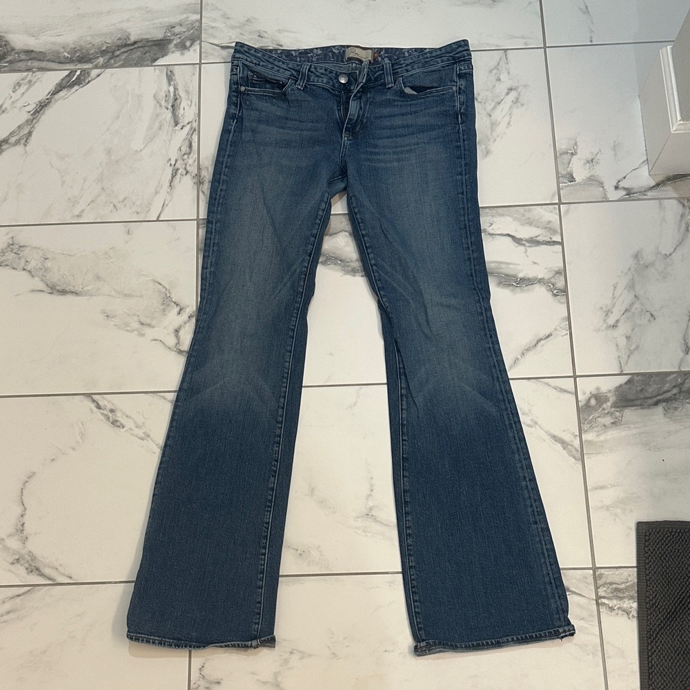 PAIGE Dark Blue Flare Jeans